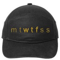 Limited Edition mtWTFss Days of the Week WTF Gold Print 7-Panel Snapback Hat