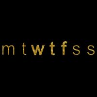 Limited Edition mtWTFss Days of the Week WTF Gold Print Coaster