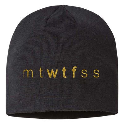 Limited Edition mtWTFss Days of the Week WTF Gold Print Sustainable Beanie