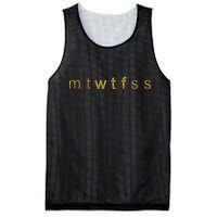 Limited Edition mtWTFss Days of the Week WTF Gold Print Mesh Reversible Basketball Jersey Tank