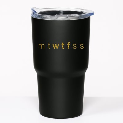 Limited Edition mtWTFss Days of the Week WTF Gold Print Tumbler