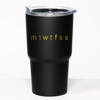 Limited Edition mtWTFss Days of the Week WTF Gold Print Tumbler