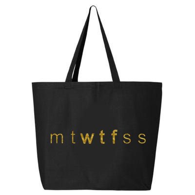 Limited Edition mtWTFss Days of the Week WTF Gold Print 25L Jumbo Tote