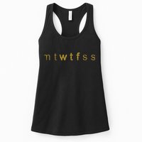 Limited Edition mtWTFss Days of the Week WTF Gold Print Womens Tank Top