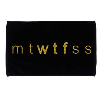 Limited Edition mtWTFss Days of the Week WTF Gold Print Microfiber Hand Towel