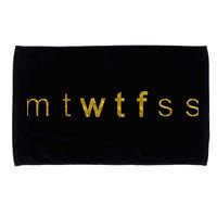 Limited Edition mtWTFss Days of the Week WTF Gold Print Microfiber Hand Towel