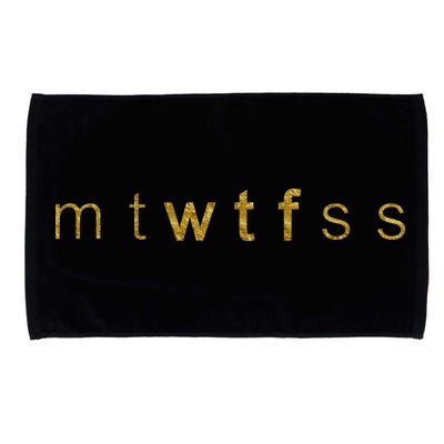 Limited Edition mtWTFss Days of the Week WTF Gold Print Microfiber Hand Towel