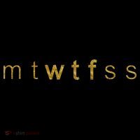 Limited Edition mtWTFss Days of the Week WTF Gold Print Visor