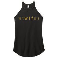 Limited Edition mtWTFss Days of the Week WTF Gold Print Women's Perfect Tri Rocker Tank