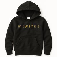 Limited Edition mtWTFss Days of the Week WTF Gold Print Kids Hoodie