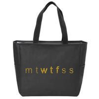 Limited Edition mtWTFss Days of the Week WTF Gold Print Zip Tote Bag