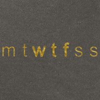 Limited Edition mtWTFss Days of the Week WTF Gold Print Cotton Canvas Backpack