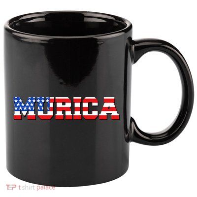 Limited Edition Murica Fourth of July USA Flag 11oz C Handle Ceramic Mug