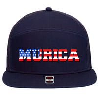 Limited Edition Murica Fourth of July USA Flag 7 Panel Mesh Trucker Snapback Hat