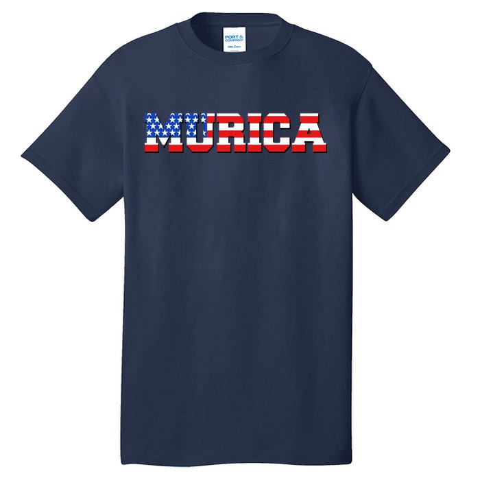 Limited Edition Murica Fourth of July USA Flag Tall T-Shirt