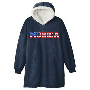 Limited Edition Murica Fourth of July USA Flag Hooded Wearable Blanket