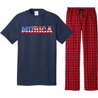 Limited Edition Murica Fourth of July USA Flag Pajama Set