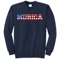 Limited Edition Murica Fourth of July USA Flag Tall Sweatshirt