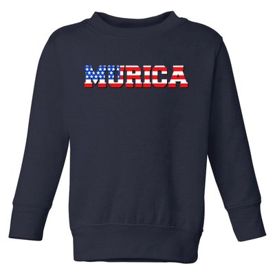 Limited Edition Murica Fourth of July USA Flag Toddler Sweatshirt