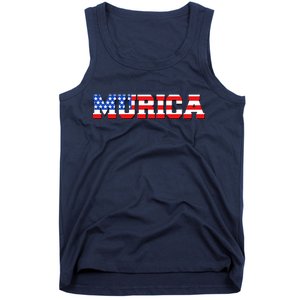 Limited Edition Murica Fourth of July USA Flag Tank Top