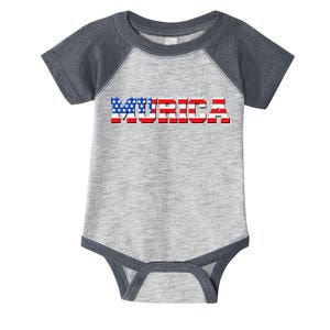 Limited Edition Murica Fourth of July USA Flag Infant Baby Jersey Bodysuit