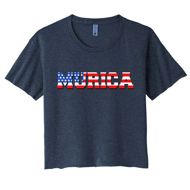 Limited Edition Murica Fourth of July USA Flag Crop Top