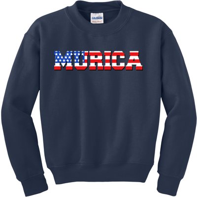 Limited Edition Murica Fourth of July USA Flag Kids Sweatshirt