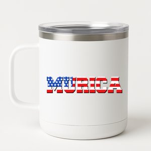 Limited Edition Murica Fourth of July USA Flag 12 oz Stainless Steel Tumbler Cup