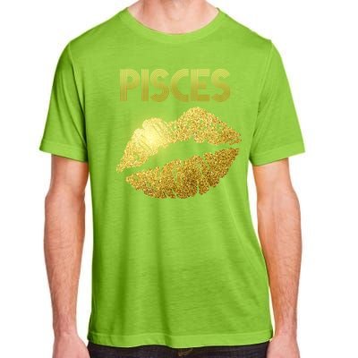 Limited Edition Pisces Zodiac Birthday Golden Lips Adult ChromaSoft Performance T-Shirt