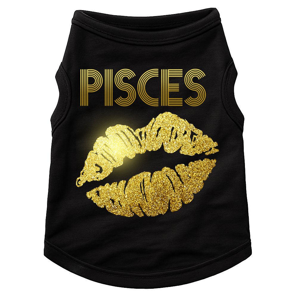 Limited Edition Pisces Zodiac Birthday Golden Lips Doggie Tank