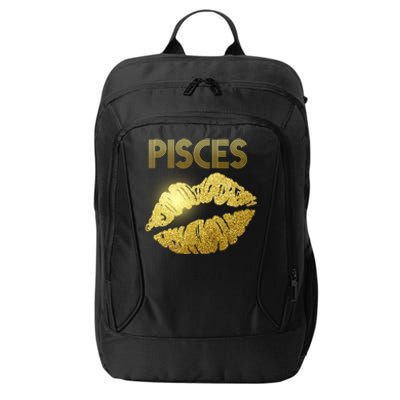 Limited Edition Pisces Zodiac Birthday Golden Lips City Backpack