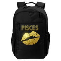 Limited Edition Pisces Zodiac Birthday Golden Lips Daily Commute Backpack