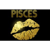 Limited Edition Pisces Zodiac Birthday Golden Lips Bumper Sticker