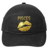 Limited Edition Pisces Zodiac Birthday Golden Lips 7-Panel Snapback Hat