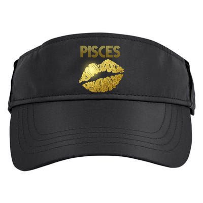 Limited Edition Pisces Zodiac Birthday Golden Lips Adult Drive Performance Visor