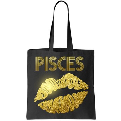 Limited Edition Pisces Zodiac Birthday Golden Lips Bag