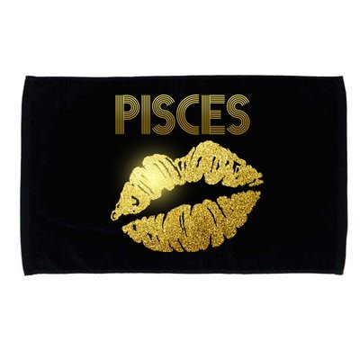 Limited Edition Pisces Zodiac Birthday Golden Lips Microfiber Hand Towel