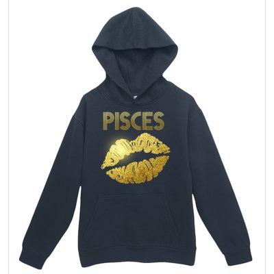 Limited Edition Pisces Zodiac Birthday Golden Lips Urban Pullover Hoodie