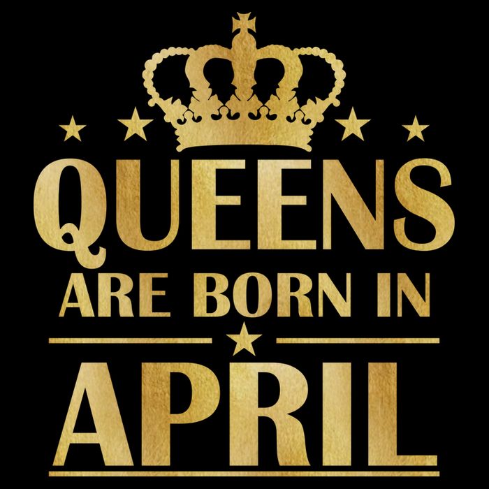 Limited Edition Queens Are Born In April Drawstring Bag