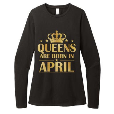 Limited Edition Queens Are Born In April Womens CVC Long Sleeve Shirt