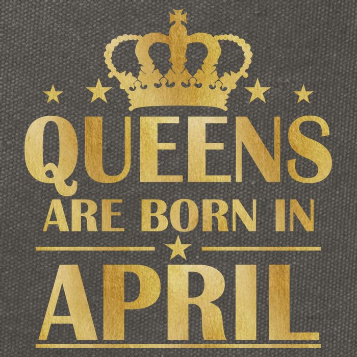 Limited Edition Queens Are Born In April Cotton Canvas Backpack