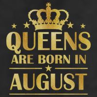 Limited Edition Queens Are Born In August Gold Print Cool Comfort Performance Bucket Hat