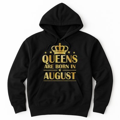 Limited Edition Queens Are Born In August Gold Print Hoodie
