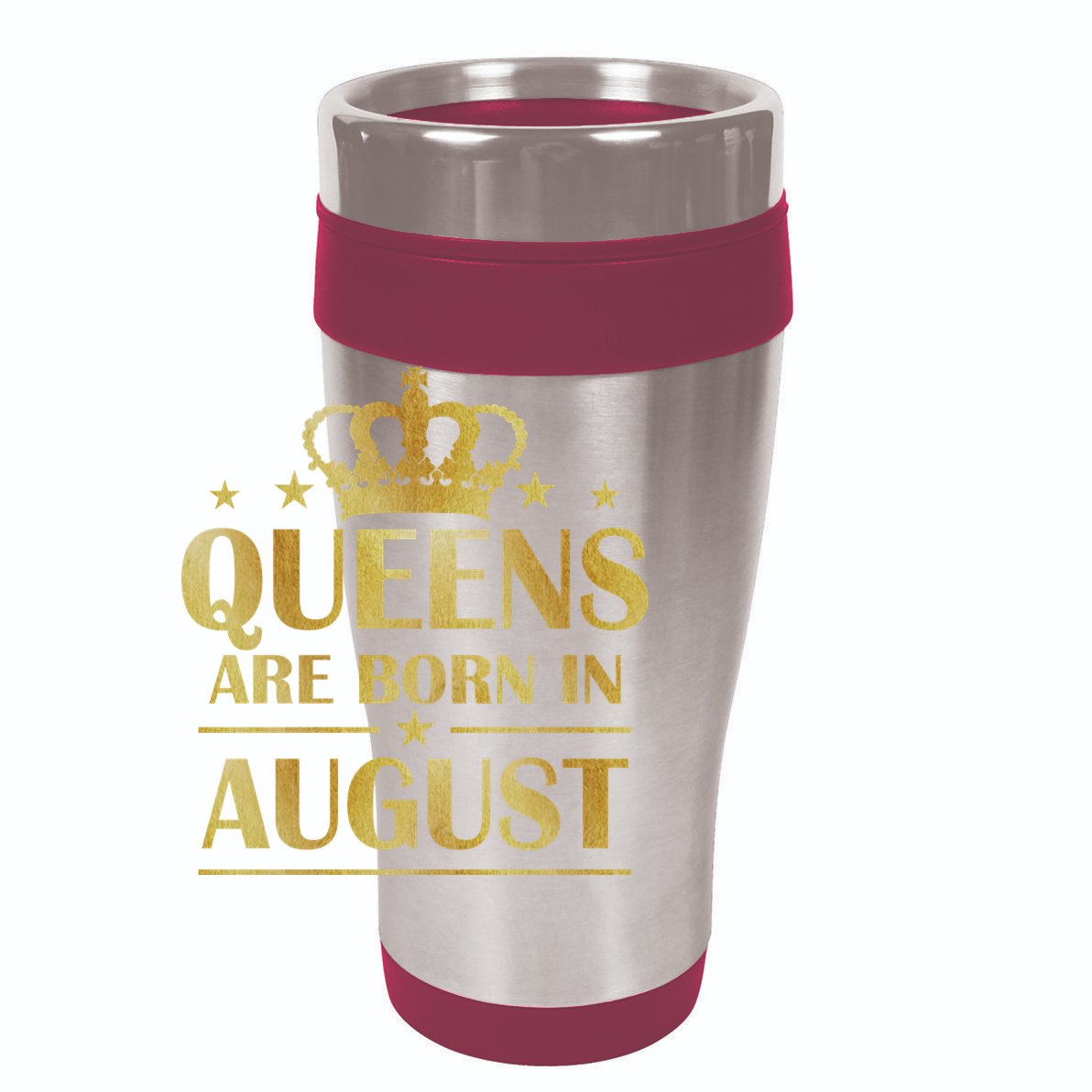 Limited Edition Queens Are Born In August Gold Print 15oz Campfire Ceramic Mug