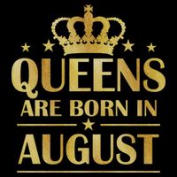 Limited Edition Queens Are Born In August Gold Print 16 in Basic Backpack