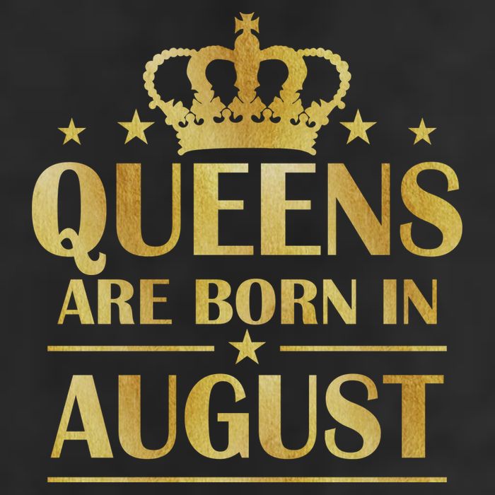 Limited Edition Queens Are Born In August Gold Print Golf Towel