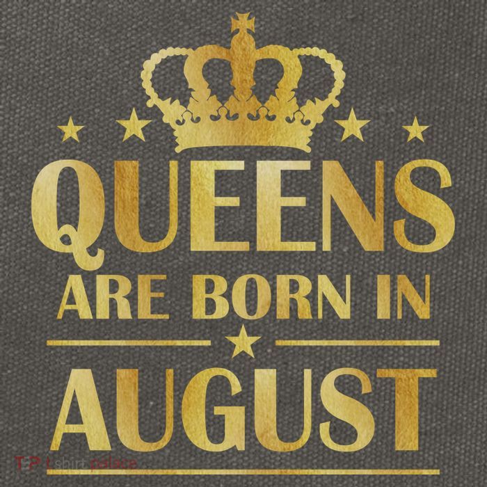 Limited Edition Queens Are Born In August Gold Print Cotton Canvas Backpack