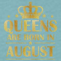 Limited Edition Queens Are Born In August Gold Print Sueded Cloud Jersey T-Shirt
