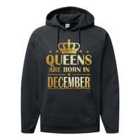 Limited Edition Queens Are Born In December Performance Fleece Hoodie