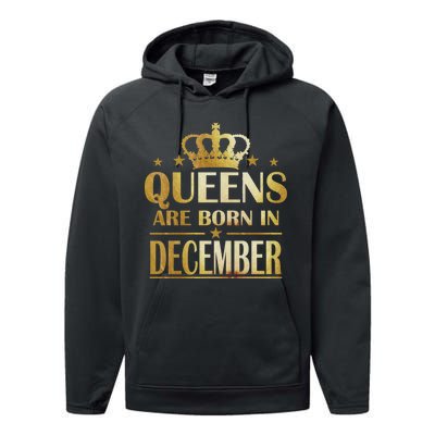 Limited Edition Queens Are Born In December Performance Fleece Hoodie